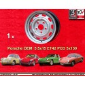 1 cerchio OE steel 5.5x15 ET42 5x130 Porsche 356C  silver
