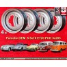 4 cerchi OE steel 5.5x16 ET20 5x205 Volkswagen Porsche 356  silver