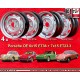 4 pz. cerchi Porsche  Fuchs 6x15 ET36 7x15 ET23.3 5x130 silver 356 C SC 911 -1969 912
