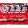 4 llantas OE steel 4.5x15 + 5.5x15 5x130 Porsche 356C  356C SC Carrera GS 901 911 912