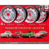 4 llantas OE steel 5.5x15 + 6x15 5x130 Porsche 356C  356C SC Carrera GS 901 911 912