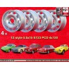 4 Felgen TZ 5.5x15 4x130 Porsche VW Beetle  Beetle 67- Karmann Ghia 67- Type 3 411 412 silver