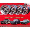 4 wheels XJS 6x15 5x127 Jensen Rover P5  P5 P6 Interceptor anthracite/diamond cut