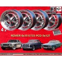 4 llantas XJS 6x15  + tuercas KM19 126 5x127 Jensen Rover P5  P5 P6 Interceptor