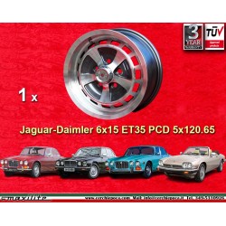 Jaguar Daimler  6x15 ET35 5x120.65 anthracite/diamond cut XJ6 12 Series 1-3, XJS cerchio wheel llanta felgen jante