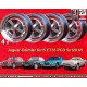 4 wheels XJS 6x15 5x120.65 Jaguar XJ6  XJ6 12 serie 1-3 XJS anthracite/diamond cut
