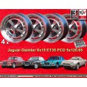 4 cerchi XJS 6x15 ET35 + kit dadi KM18 126 5x120.65 Jaguar XJ6 