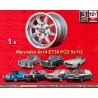 1 llanta Minilite 6x14 5x112 Ford Mercedes 123  123 108 109 113 114 115 116 Ford Consul Granada P5 P6 P7  silver/diamond