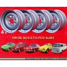 4 wheels OE 8x15 4x130 Volkswagen VW  VW 1968-79 8x15  PCD 4x130 ET15  silver silver