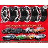 4 pieces. Volkswagen 6x14 Golf GTI Jetta Passat Scirocco jantes argent/noir