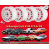 4 llantas GTI 6x14 4x100 Volkswagen BMW Opel VW  VW 6x14   PCD 4x100  ET38  alloy / white. alloy/white