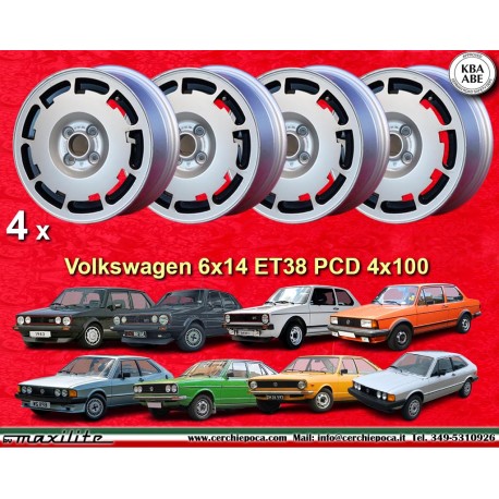 4 pz. cerchi Volkswagen 6x14 Golf GTI Jetta Passat Scirocco