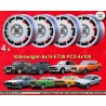 4 wheels GTI 6x14 4x100 Volkswagen BMW Opel VW  VW 6x14   PCD 4x100  ET38  ABE  mat. matt/black