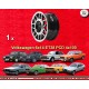 4 pcs. Volkswagen 6x14 Golf GTI Jetta Passat Scirocco silver/black rims