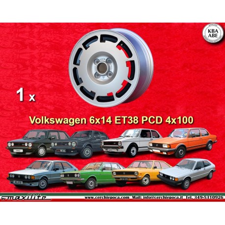 4 pz. cerchi Volkswagen 6x14 Golf GTI Jetta Passat Scirocco