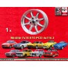 1 wheel Minilite 7x15 4x114.3 Triumph Datsun 240Z  240Z 260Z 280Z 280 ZX Triumph TR2 TR3 TR3A TR4 TR4 TR5 TR250 TR6 silv