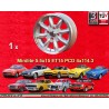 1 jante Minilite 5.5x15 4x114.3 Triumph Saab Austin Healey Datsun MG MGB  MGB TR2 TR3 TR4 TR5 TR6 Saab 99 Datsun Roadste