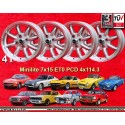 4 llantas Minilite 7x15 4x114.3 Triumph Datsun 240Z  240Z 260Z 280Z 280 ZX Triumph TR2 TR3 TR3A TR4 TR4 TR5 TR250 TR6 si