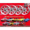 4 cerchi Minilite 7x15 ET0 4x114.3 Triumph Datsun 240Z  silver/diamond cut
