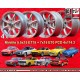 4 Felgen Minilite 5.5x15 + 7x15 4x114.3 Triumph Saab Austin Healey Datsun MG MGB  MGB TR2 TR3 TR4 TR5 TR6 Saab 99 Datsun