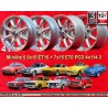 4 llantas Minilite 5.5x15 + 7x15 4x114.3 Triumph Saab Austin Healey Datsun MG MGB  MGB TR2 TR3 TR4 TR5 TR6 Saab 99 Datsu