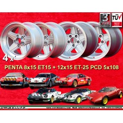 4 wheels Penta 8x15 + 12x15 5x108 Lancia Ferrari Ferrari 308GTB Lancia Stratos group 4