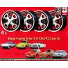 4 wheels Baby Fuchs 5.5x15 4x130 Volkswagen Porsche 914-4  914-4 VW Beetle 1968-- Karmann Ghia Typ 34 black/diamond cut