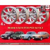 4 Felgen Minilite 5.5x15 4x114.3 Saab 90  90 99 early 900 silver/diamond cut