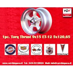 CADILLAC,CHEVROLET Torq Thrust  8x15 ET0 5x120.65 silver/diamond cut Camaro Nova Chevelle El Camino cerchio wheel jante felge ll