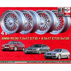 4 llantas RC90 7.5x17 + 8.5x17 5x120 BMW E36  E36 E46 3 series