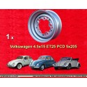 1 Felge OE 4.5x15 5x205 Volkswagen VW  VW 1950-67 4.5x15  PCD 5x205  ET25  ABE  silver.D silver
