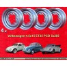 4 cerchi OE 4.5x15 ET25 5x205 Volkswagen VW  silver