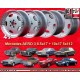 4 wheels Aero 3 8.5x17 + 10x17 5x112 Mercedes 123  123 107 108 109 116 126