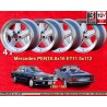 4 jantes Penta 8x16 5x112 Mercedes R107  R107 1986-89 silver/diamond cut