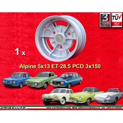 1 cerchio Alpine 5x13 ET-28.5 3x150 Renault R12  silver