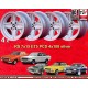 4 Felgen RS 7x15 4x108 Ford Escort Mk1-2 Capri Cortina black/diamond cut