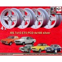 4 cerchi RS 7x15 ET5 4x108 Ford Escort  black/diamond cut