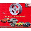 1 llanta RS 7x15 4x108 Ford Escort  Escort Mk1-2 Capri Cortina black/diamond cut