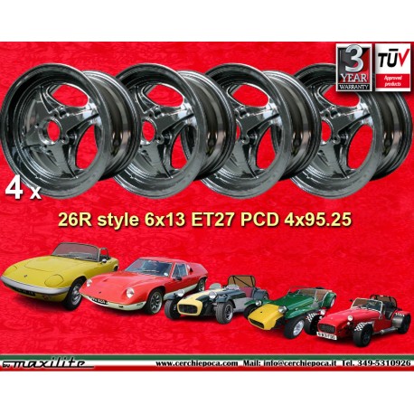 1 jante 26R 6x13 Central Lock Lotus Elan Elan Sprint Elan +2 Europe black