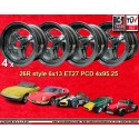 4 cerchi 26R 6x13 ET27 4x95.25 Lotus Triumph Spitfire  black
