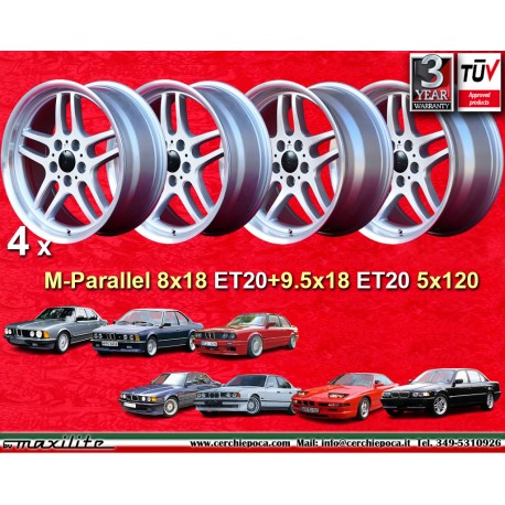 4 cerchi M-Parallel 8x18 + 9.5x18 5x120 BMW s5 E28 E34 E39 E60 E61 s6 E24 s7 E23 E32 E38