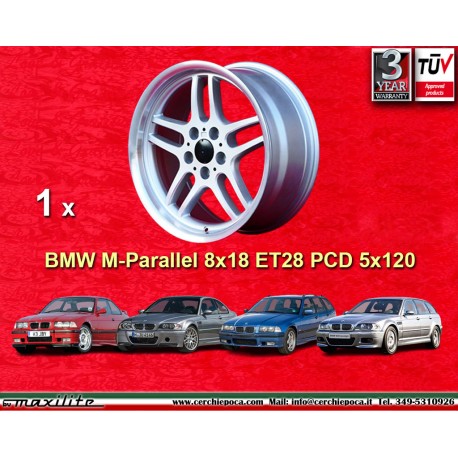 1 Felge M-Parallel 8x18 5x120 BMW serie 3 E36 E46  silver/diamond cut