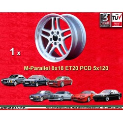 1 Felge M-Parallel 8x18 5x120 BMW s5 E28 E34 E39 E60 E61 s6 E24 s7 E23 E32 E38 silver/diamond cut