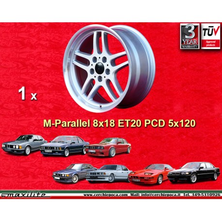 1 Felge M-Parallel 8x18 5x120 BMW s5 E28 E34 E39 E60 E61 s6 E24 s7 E23 E32 E38 silver/diamond cut
