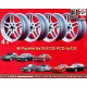 4 wheels M-Parallel 8x18 5x120 BMW E28  E28 E34 E39 E60 E61 s5 E24 s6 E23 E32 E38 s7 silver/diamond cut