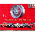 1 wheel RC90 7.5x17 5x108 Volvo 140  140 160 240 260 740 760 780 940 960 silver/diamond cut