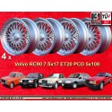 4 Felgen RC90 7.5x17 5x108 Volvo 140  140 160 240 260 740 760 780 940 960 silver/diamond cut