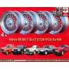 4 wheels RC90 7.5x17 5x108 Volvo 140  140 160 240 260 740 760 780 940 960 silver/diamond cut