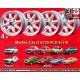 4 wheels Minilite 5.5x13 4x110 Toyota Mazda Toyota Corolla KE10/20 Mazda 616 818 RX-2 RX-3 RX-7 323 626 929  silver/diam