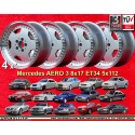 4 Felgen Aero 3 8x17 5x112 Mercedes 124  124 129 140 201 202 203 204 208 207 209 210 211 212 170 171 HO silver/diamond c
